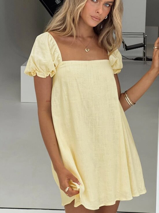 Princess Polly Dresses & Skirts - Beyond Linen Blend Mini Dress